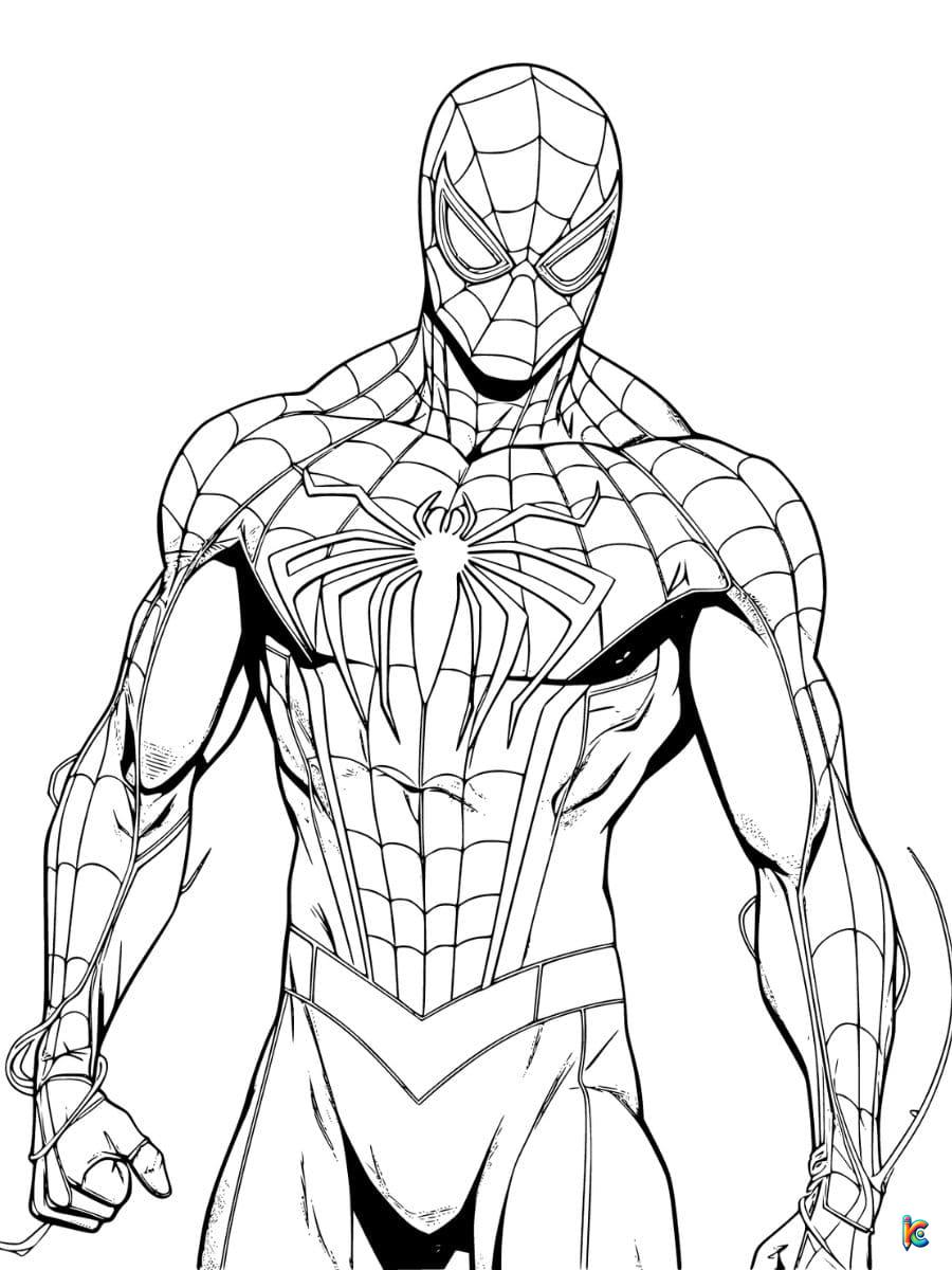 spider man coloring page