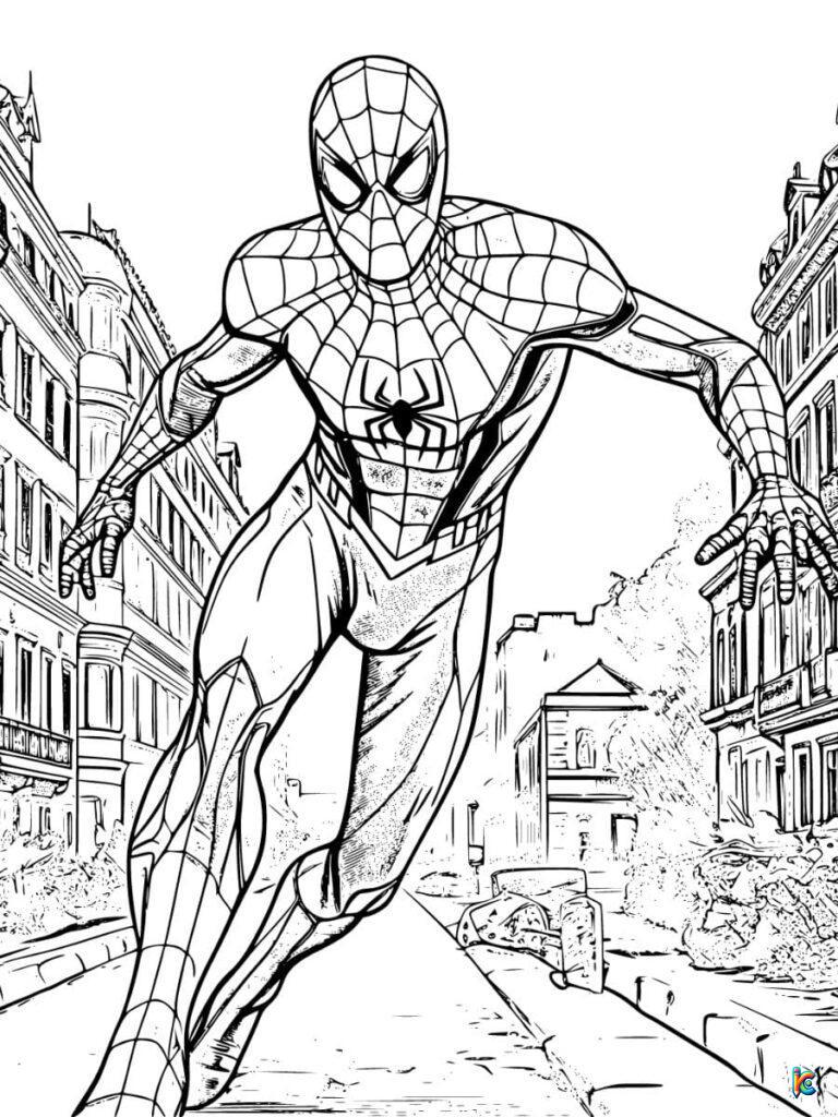 SpiderMan Coloring Pages – ColoringPagesKC