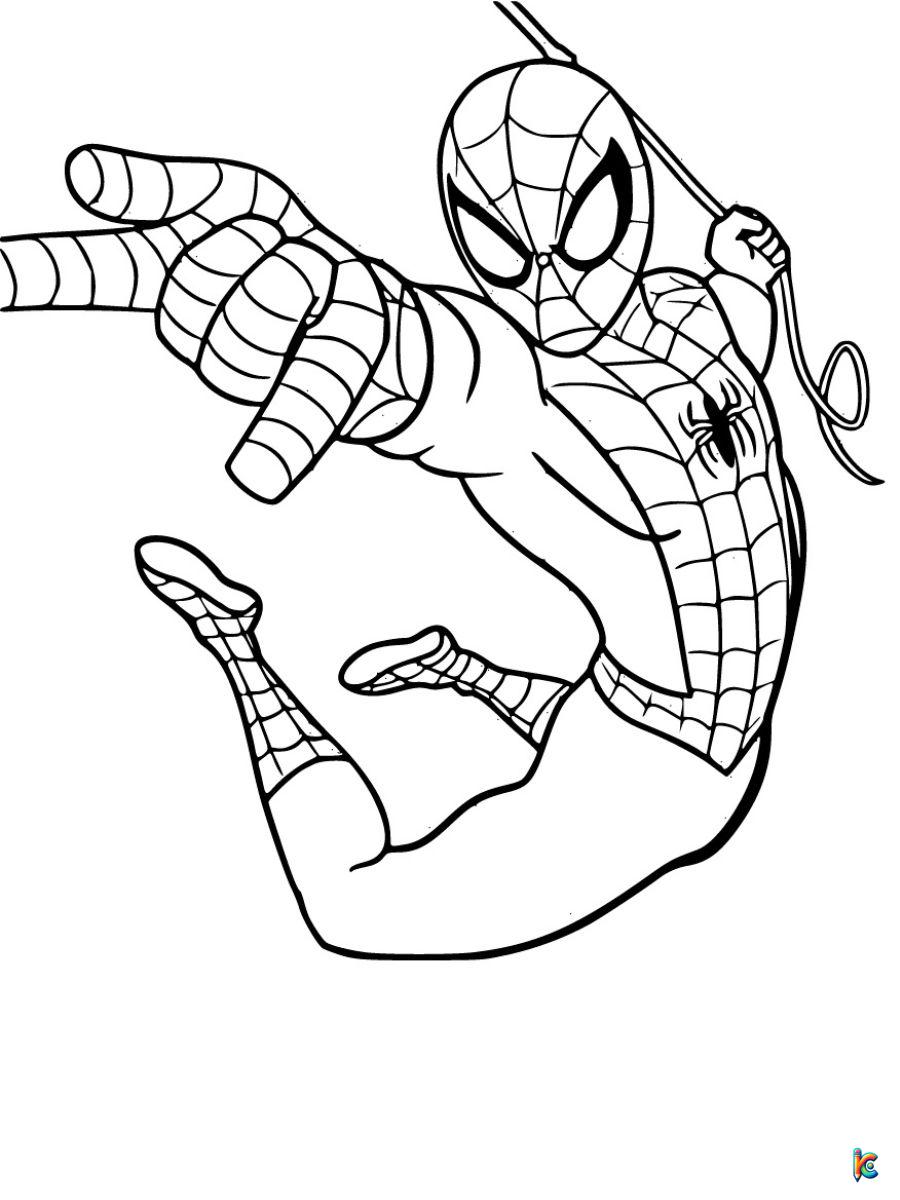 spider man homecoming coloring page