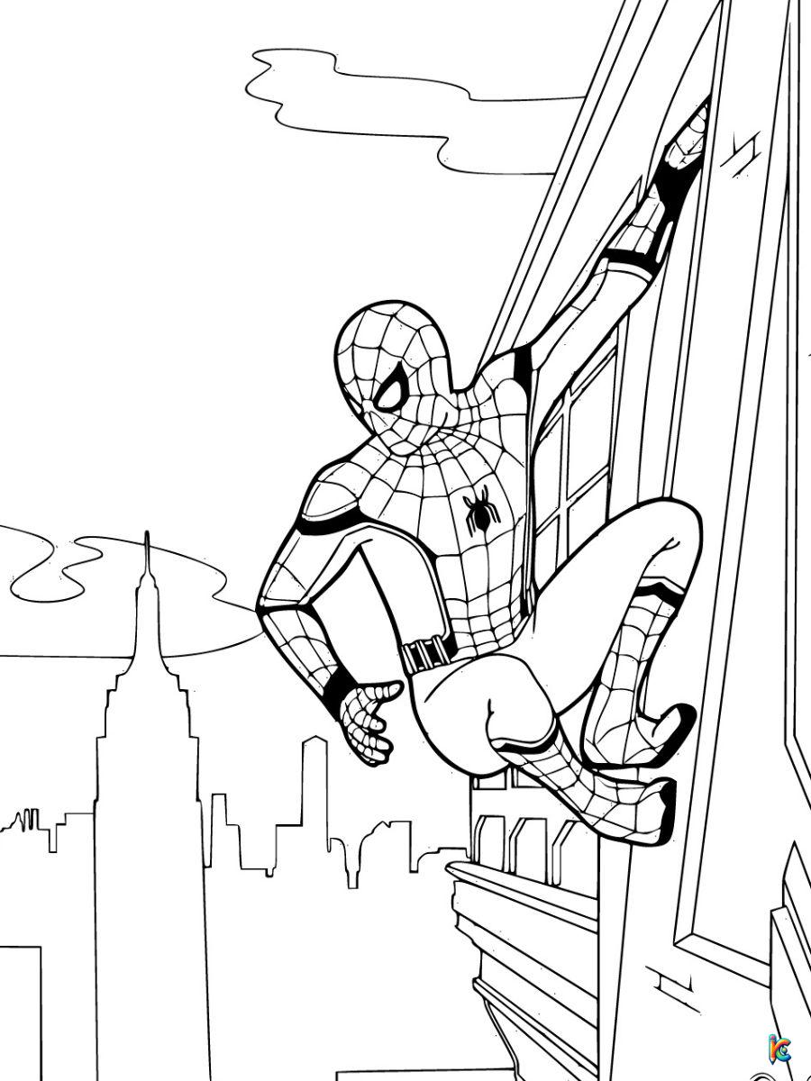 spider man homecoming coloring pages printable pdf