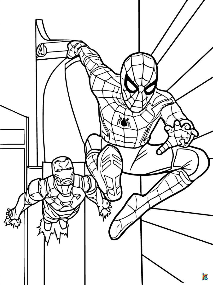 spider man homecoming coloring pages printable