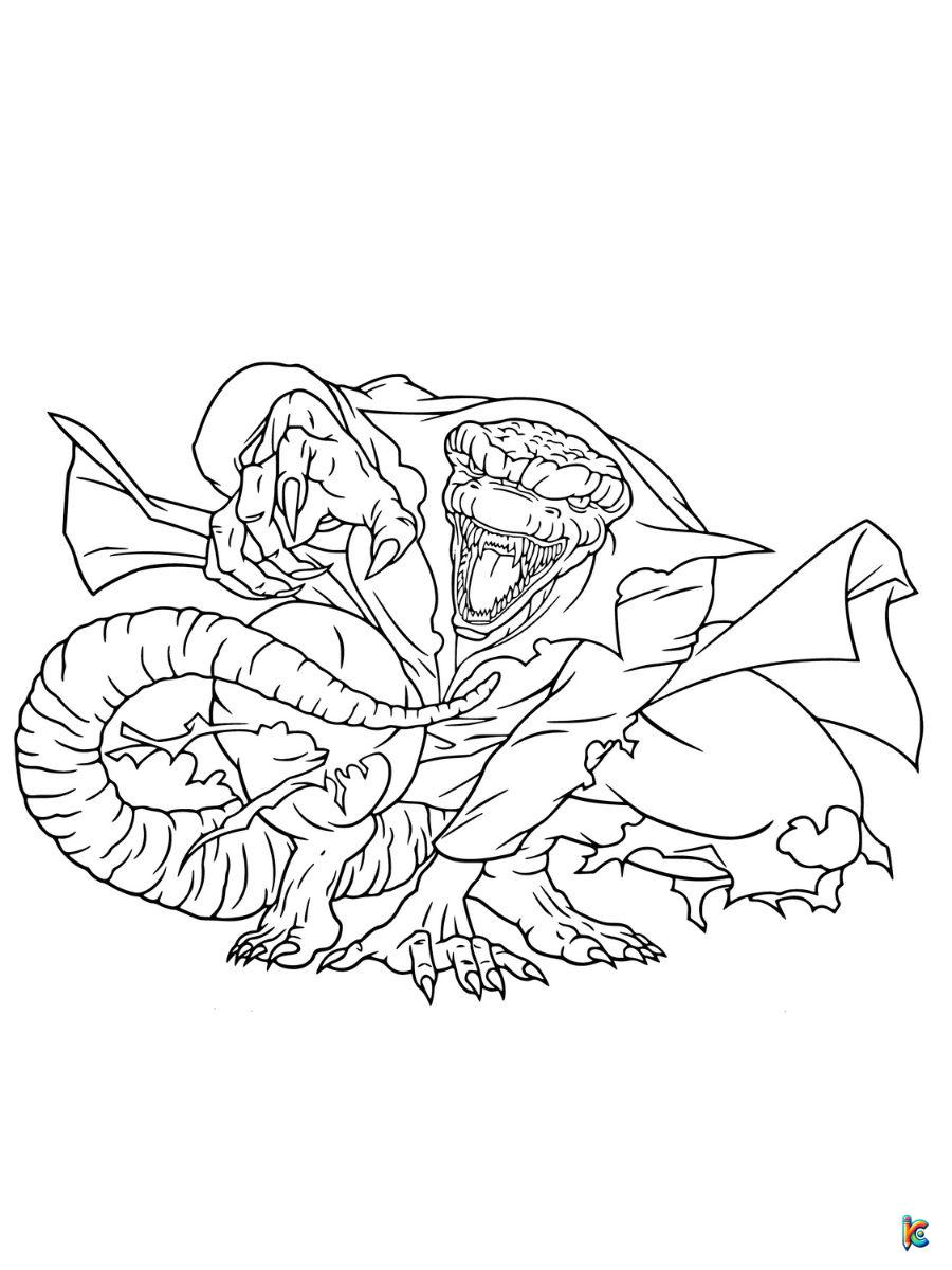 spider man lizard coloring pages