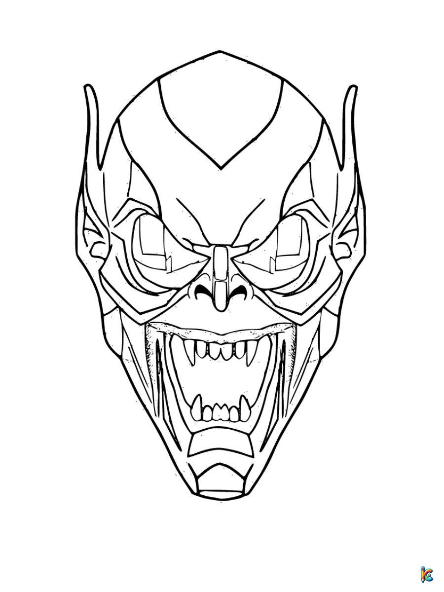 spiderman and green goblin coloring page (2)