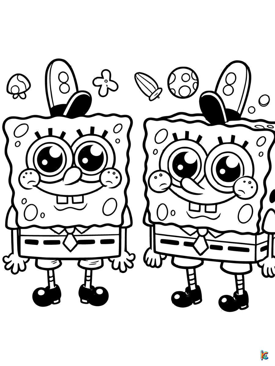 spongebob Cute color pages