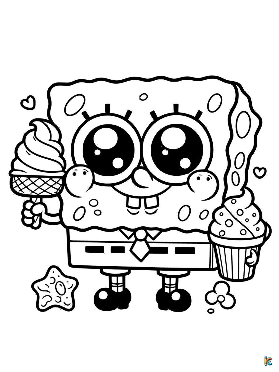 spongebob Cute coloring page