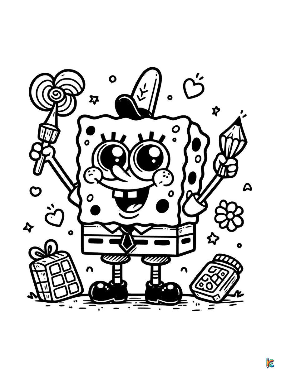 spongebob Cute coloring pages