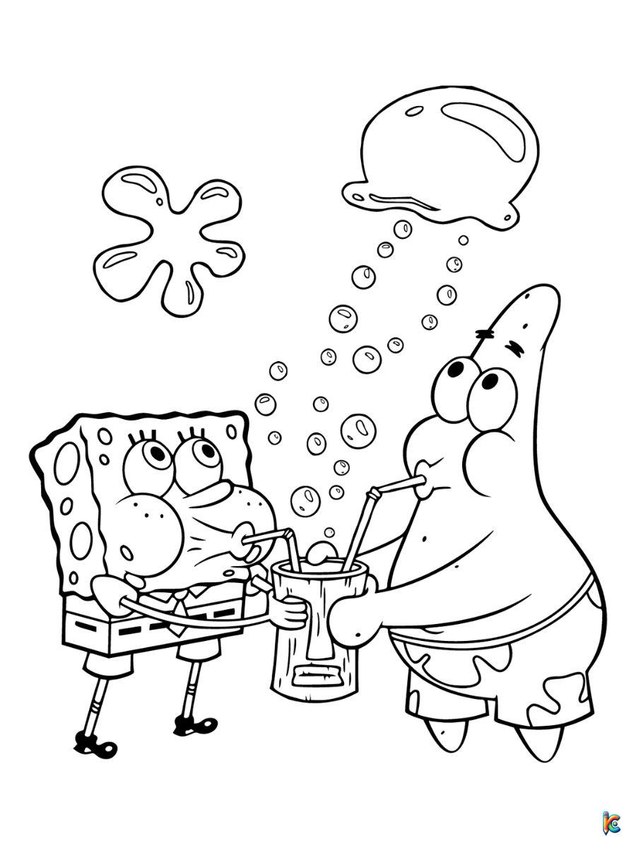 spongebob and patrick coloring pages