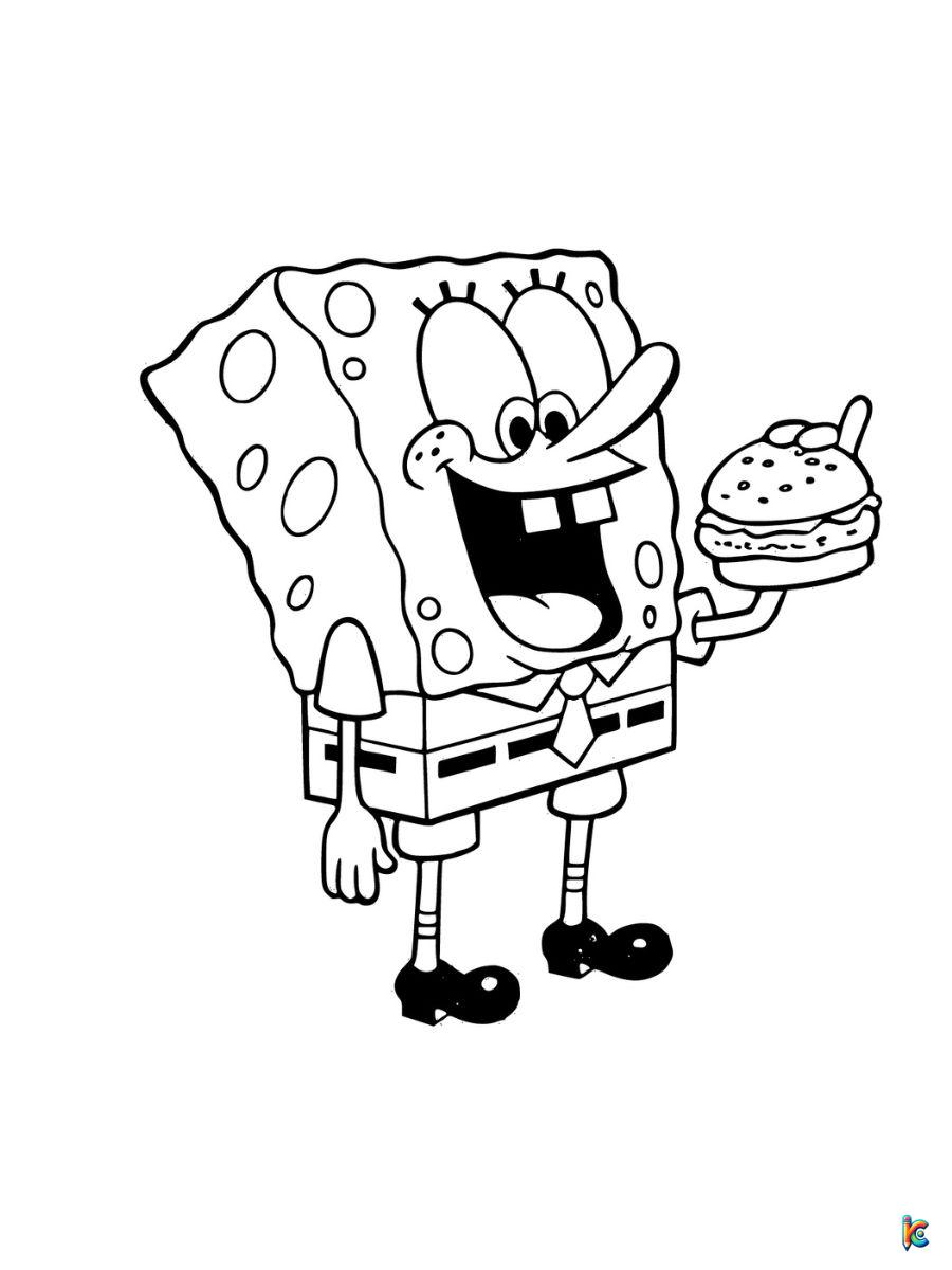 spongebob coloring page