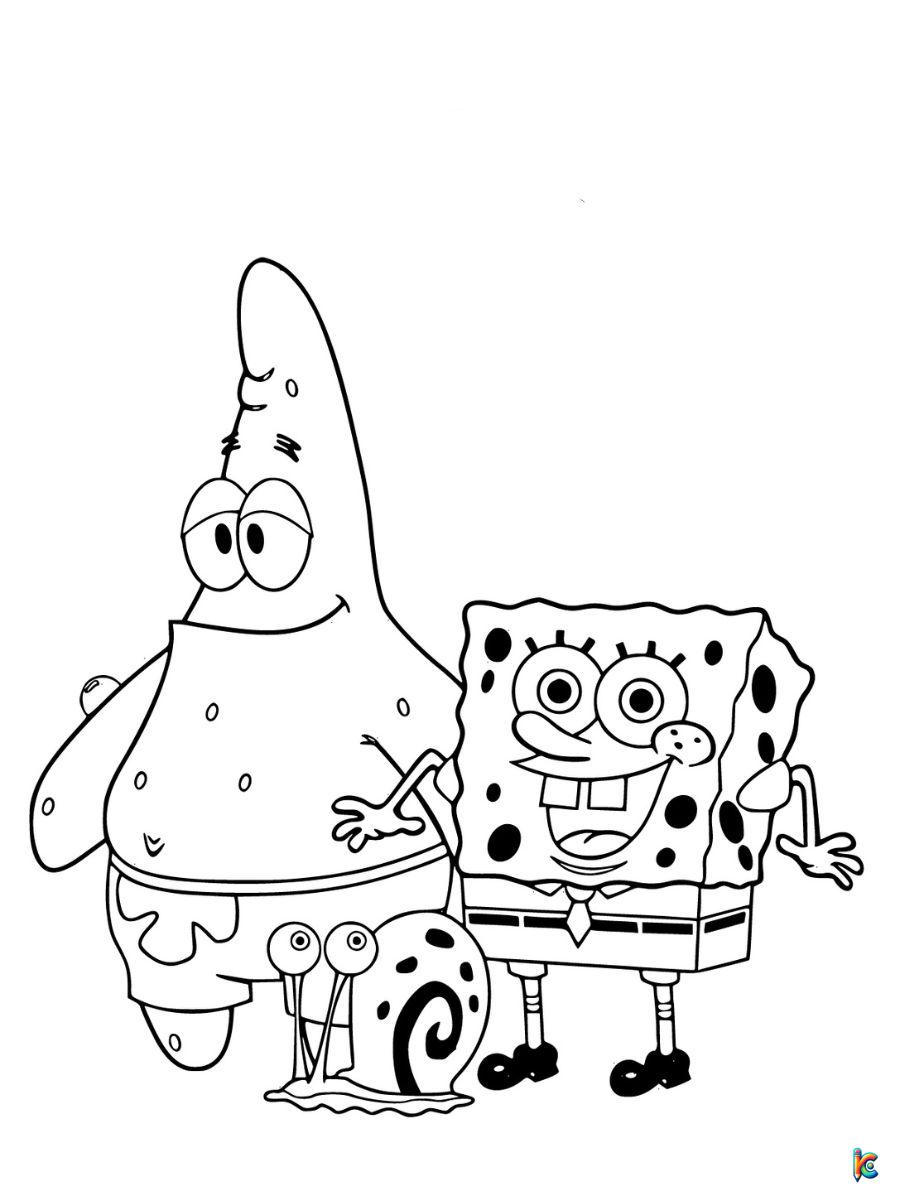 spongebob coloring pages patrick