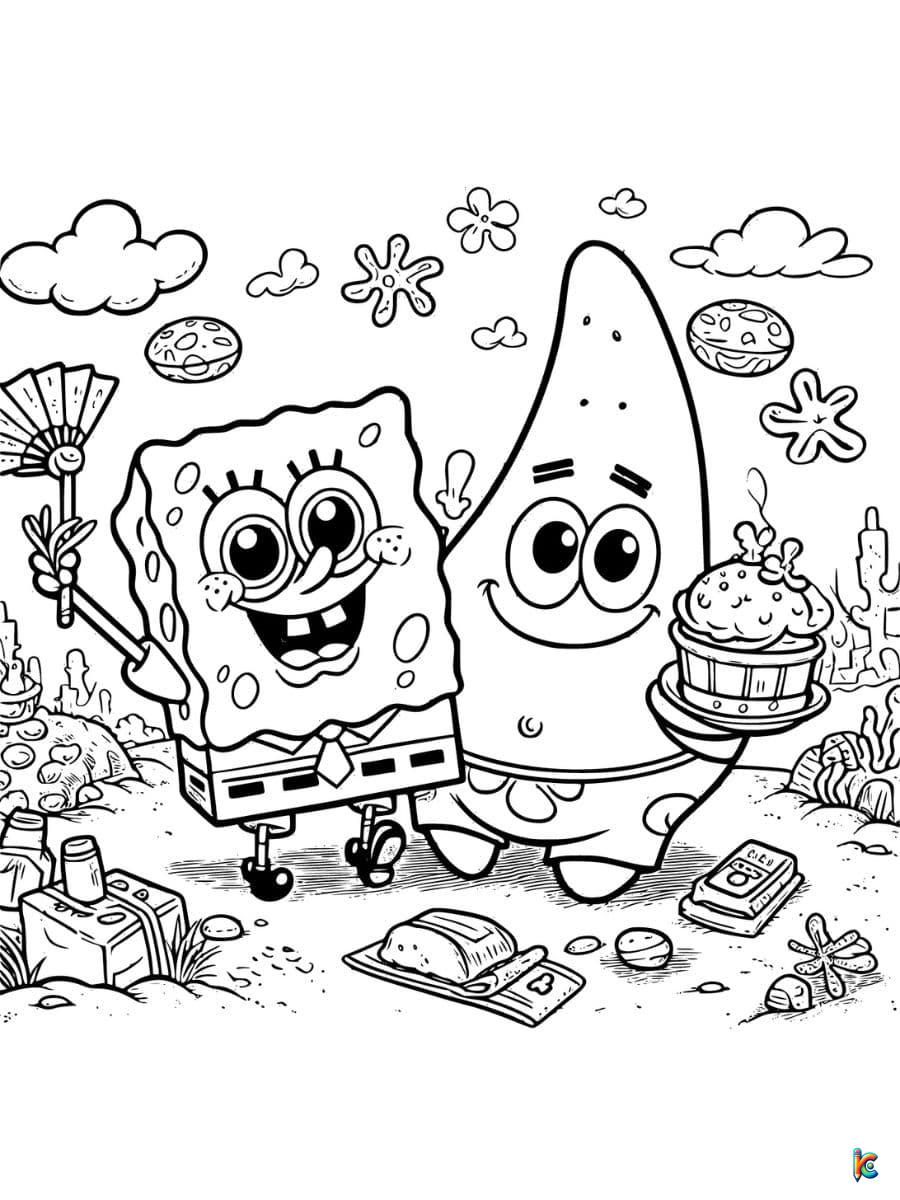 spongebob squarepants and patrick coloring pages