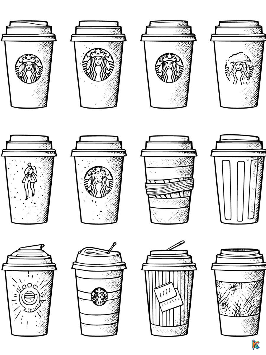 starbucks cup coloring pages
