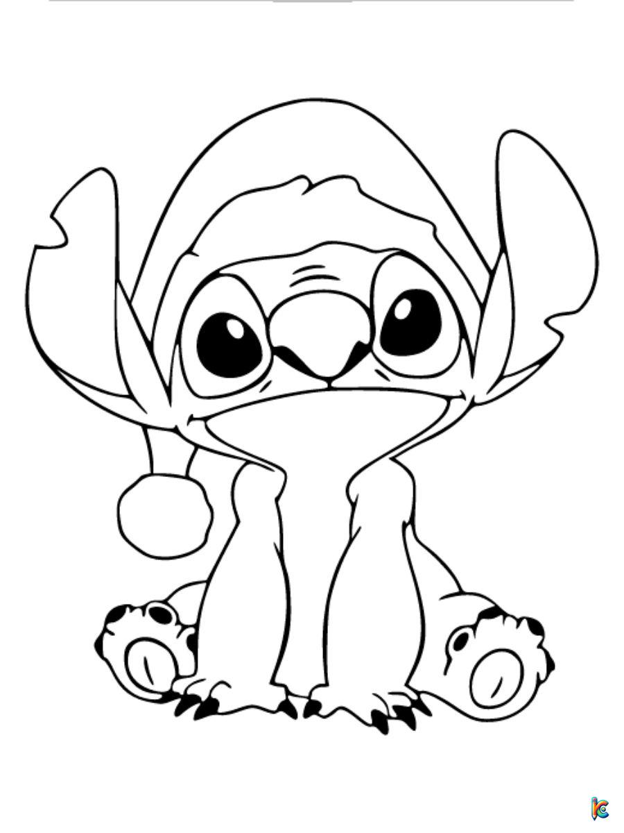 stitch christmas coloring page