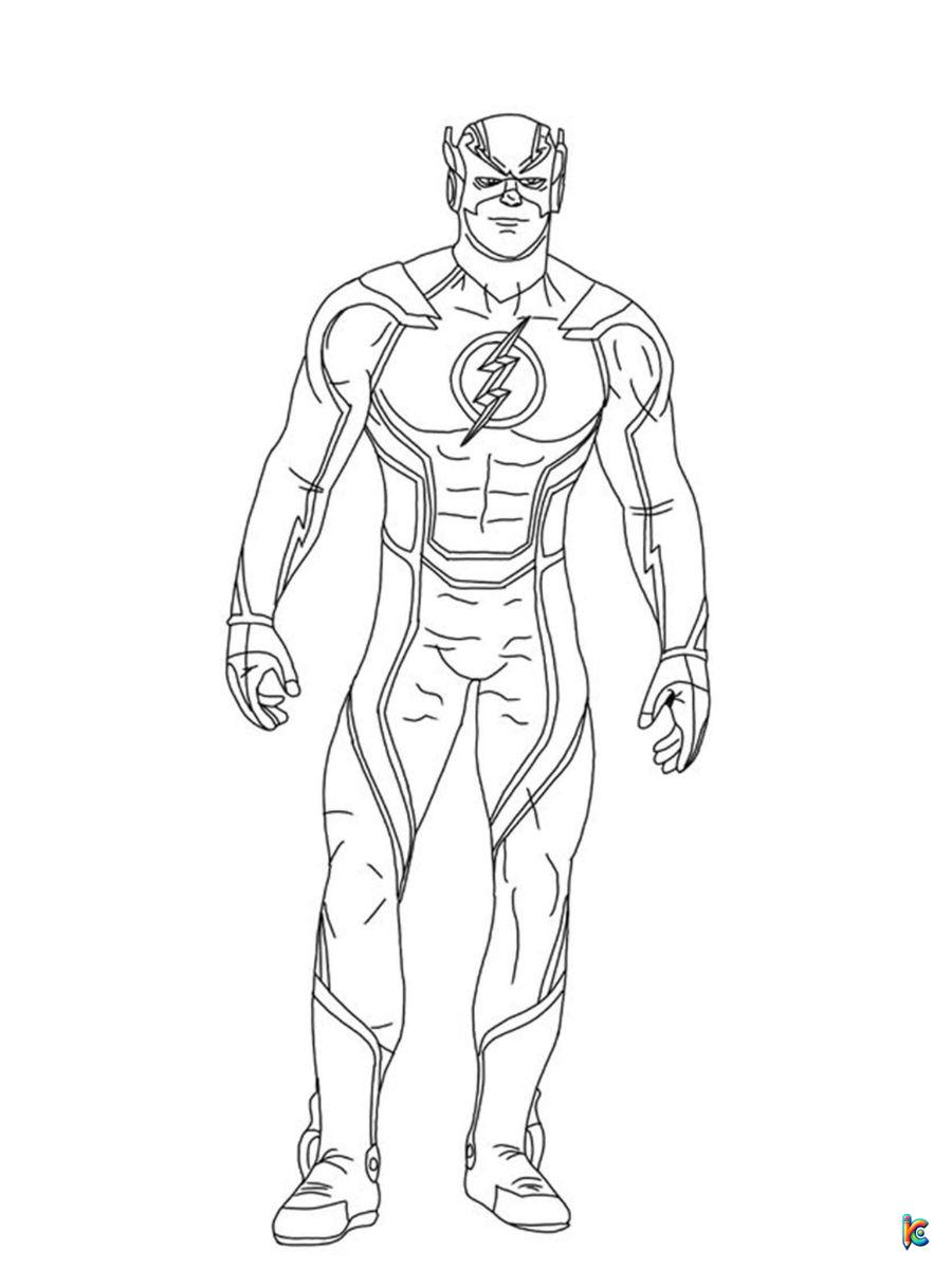 the flash coloring page