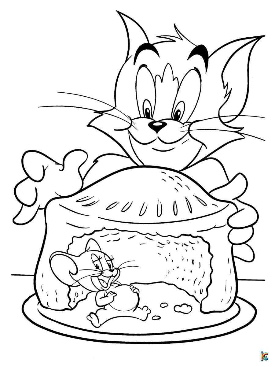 tom and jerry cartoon coloring pages