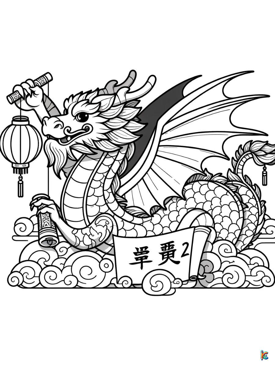 2024 lunar new year coloring pages