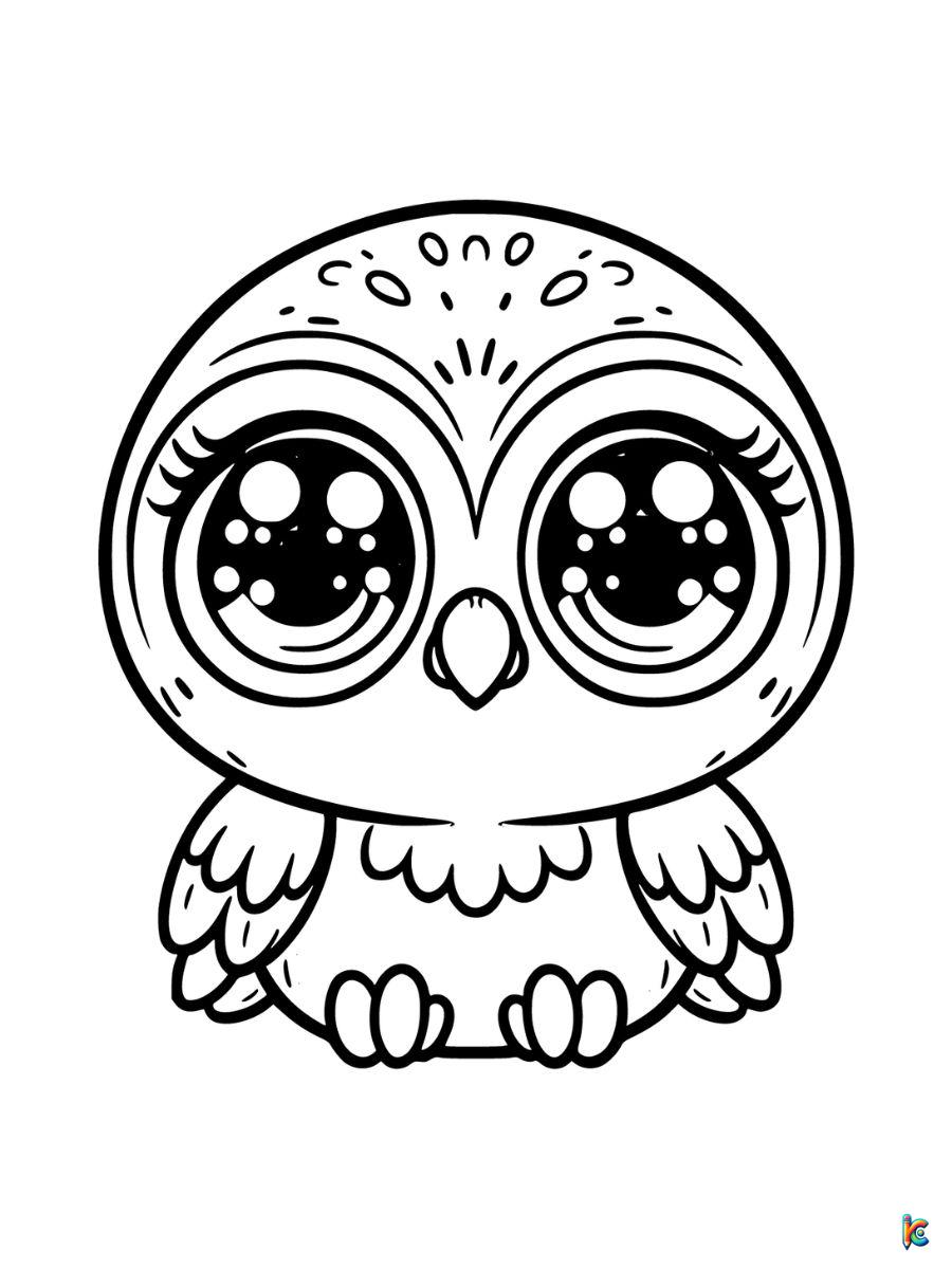 Free baby owl coloring pages