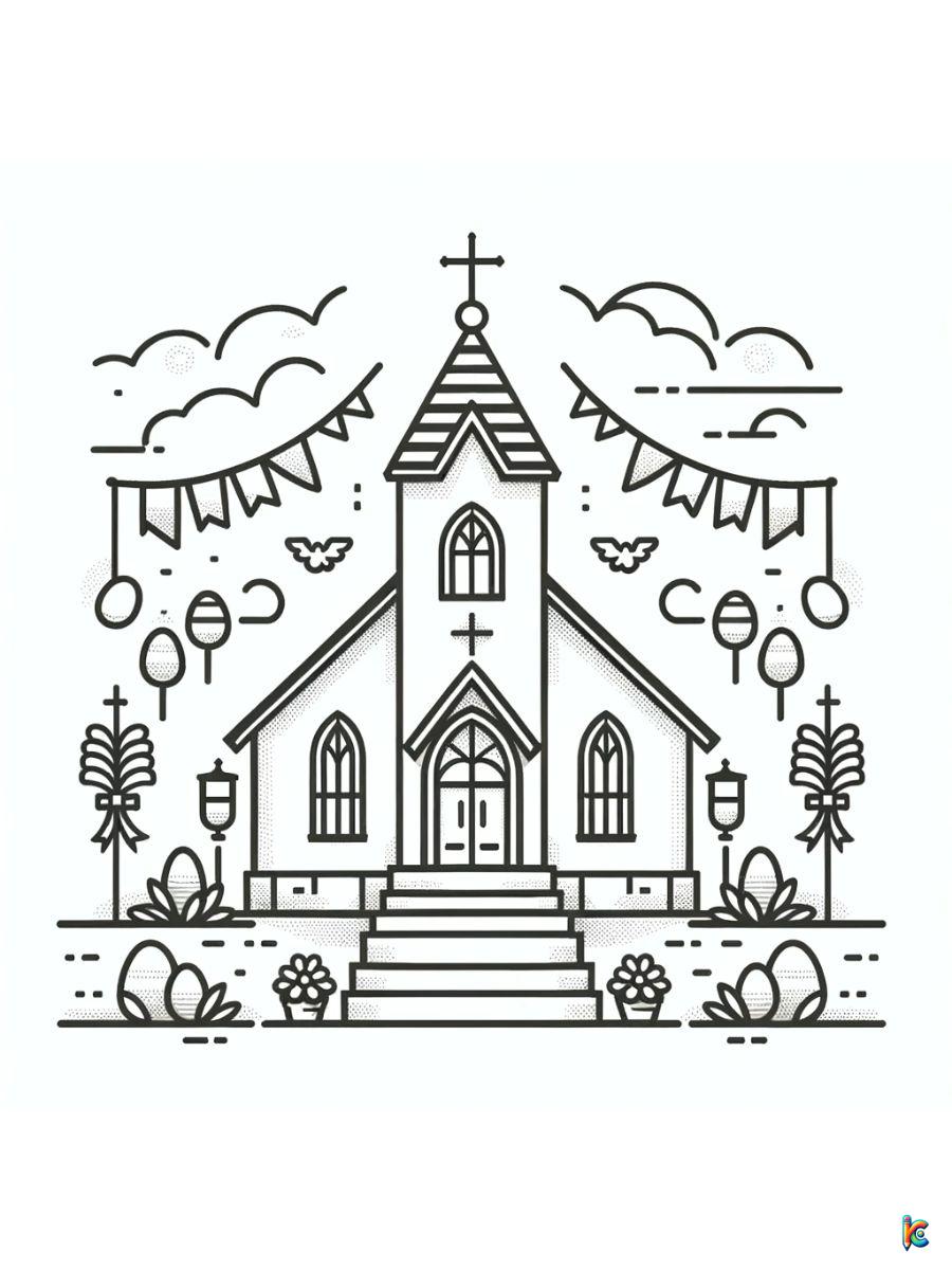 Free church easter coloring pages