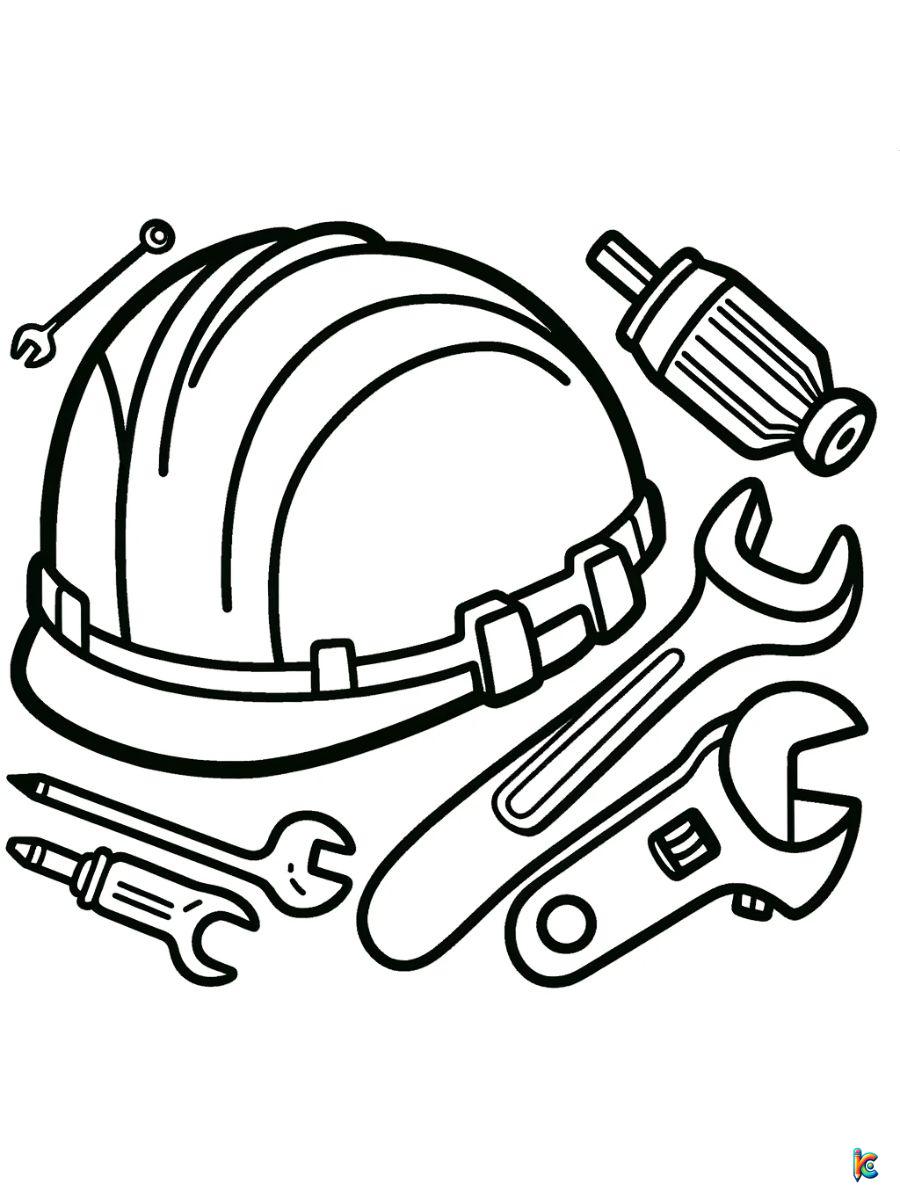 Free construction coloring pages