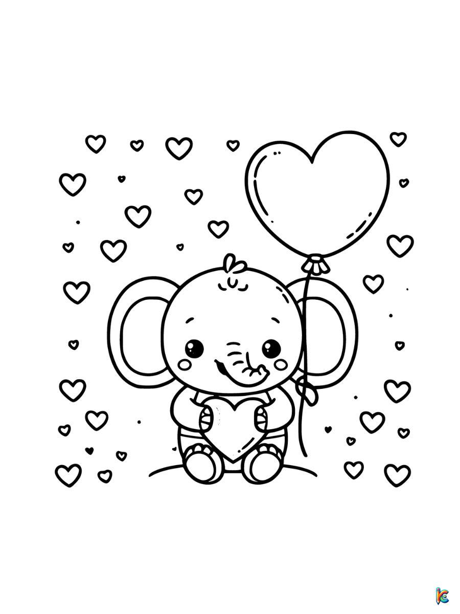 Free cute valentines day coloring pages
