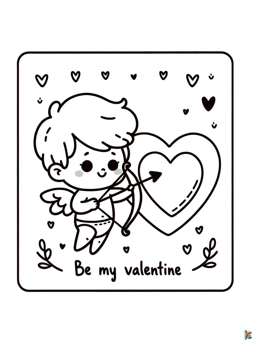 Free valentines day cards coloring pages