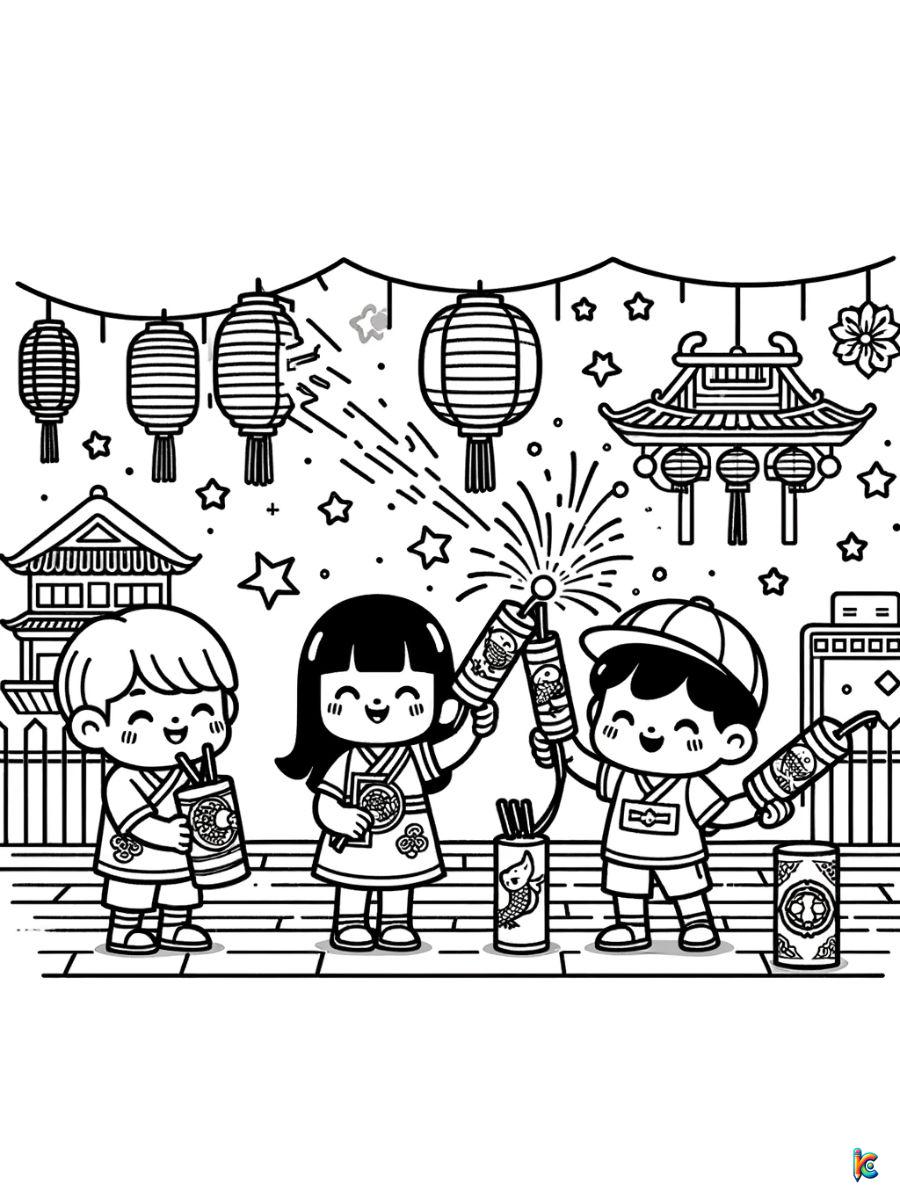 Printable lunar new year 2024 coloring pages