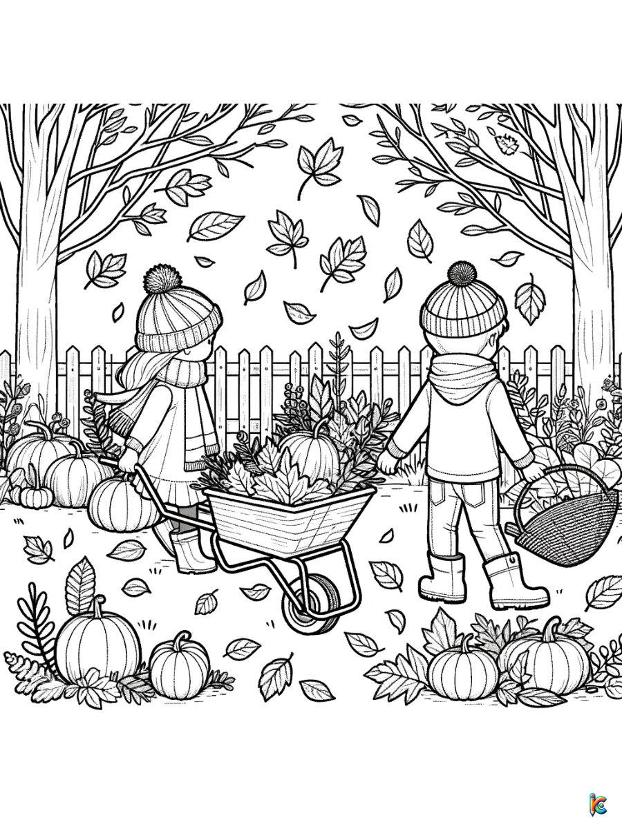 aesthetic fall coloring pages free
