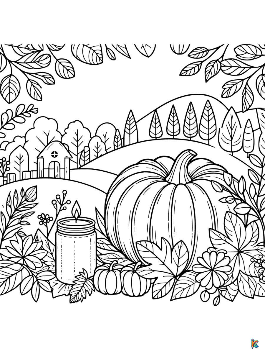 aesthetic fall coloring pages
