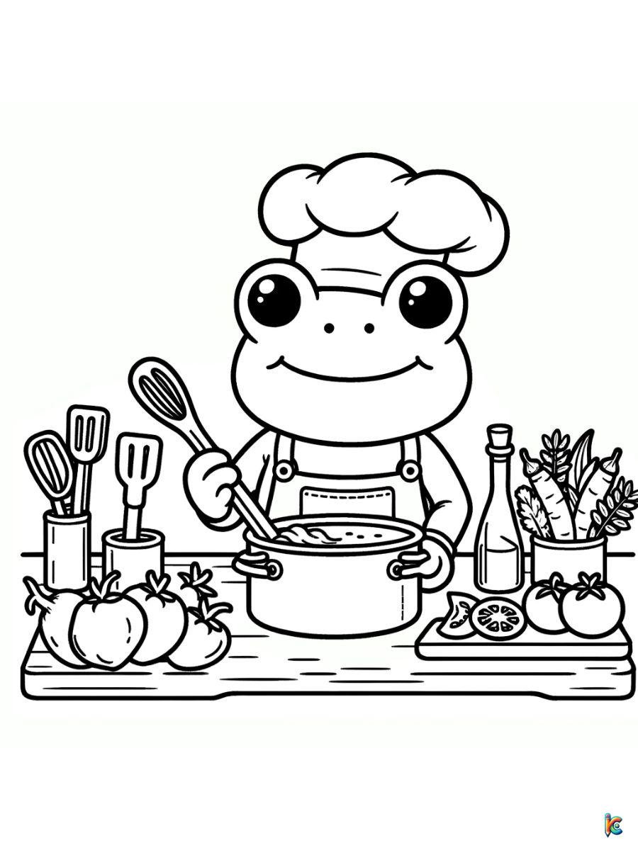 aesthetic frog coloring pages free