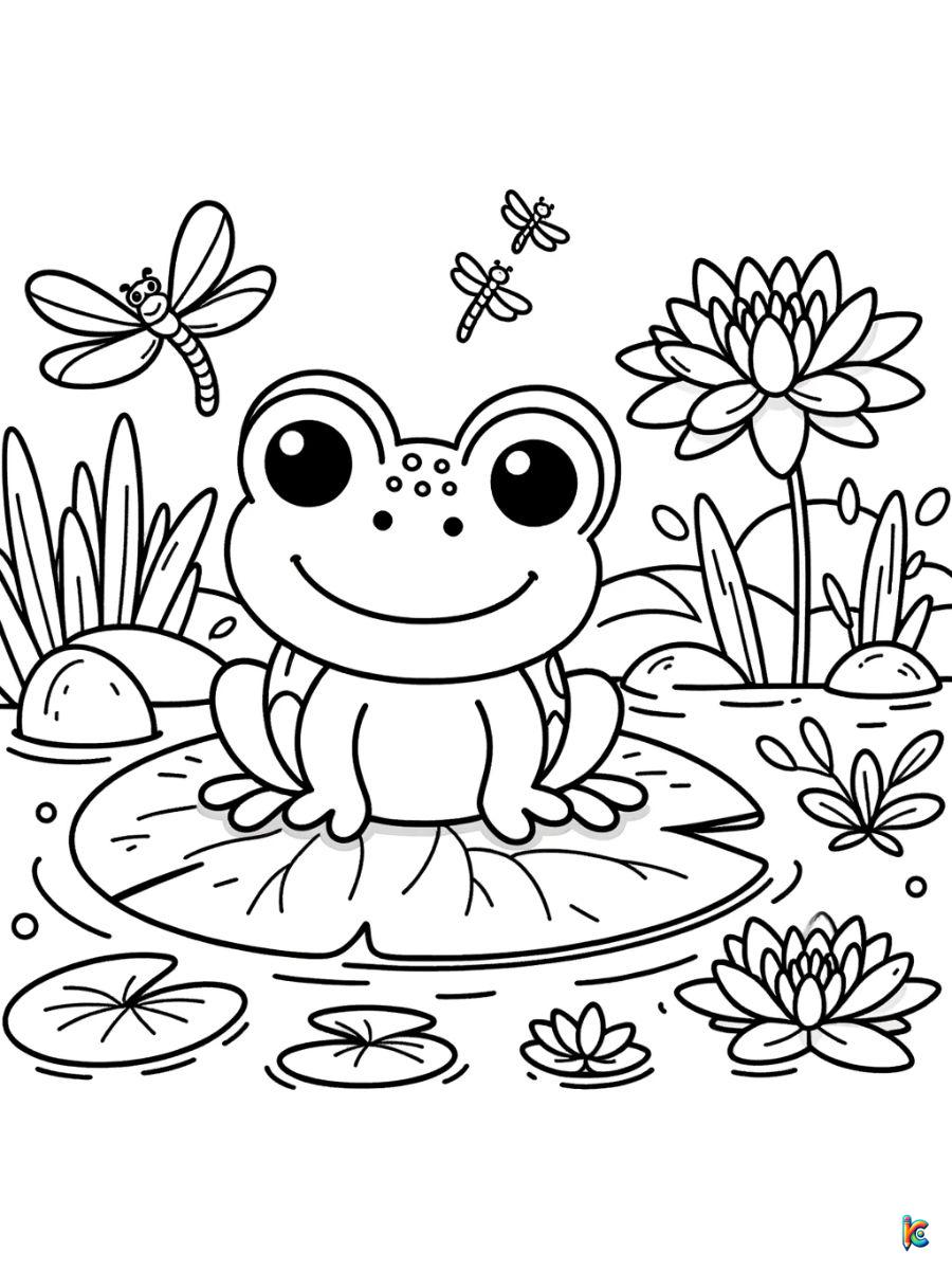 aesthetic frog coloring pages