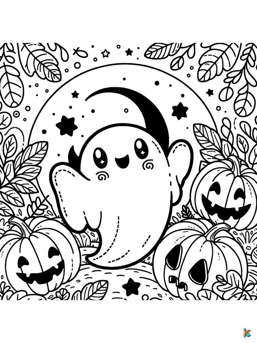 aesthetic halloween coloring pages for kids