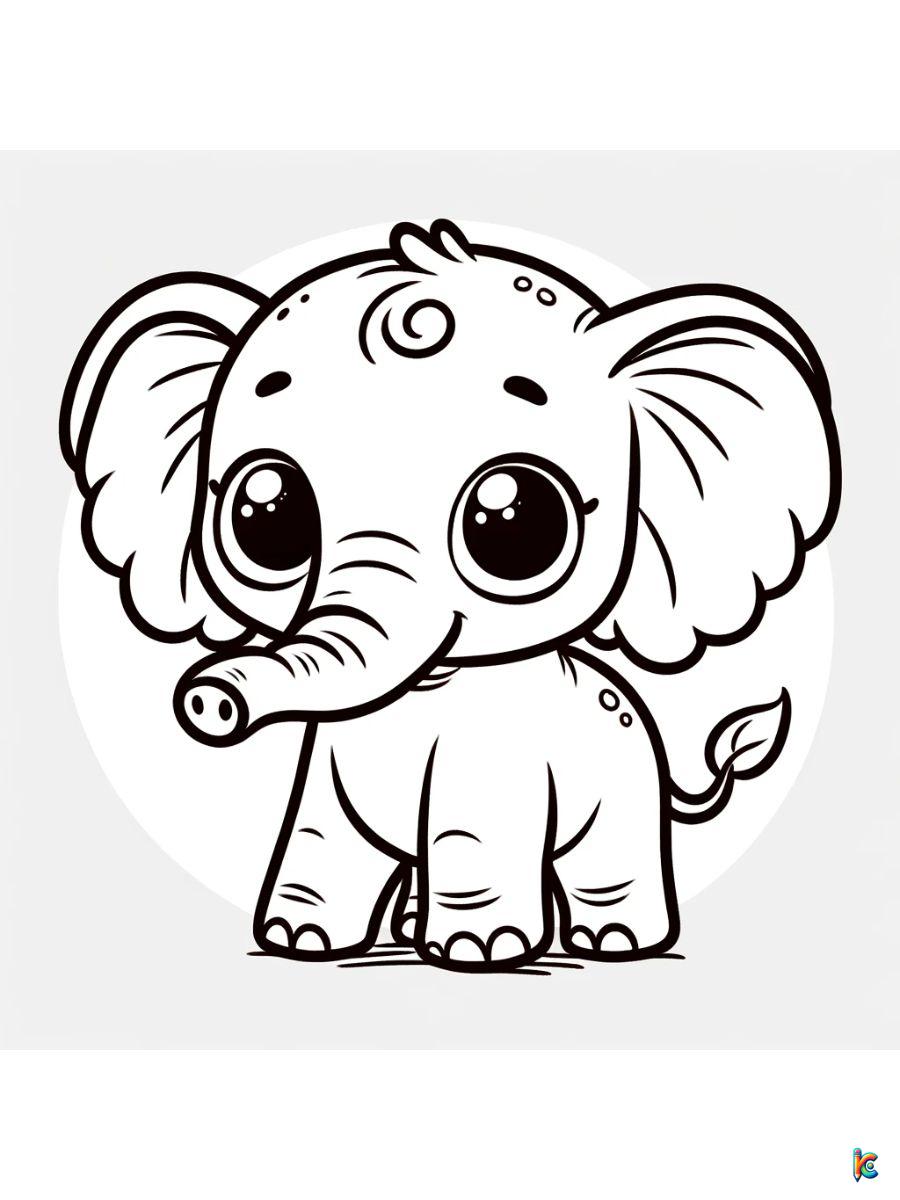 baby elephant coloring pages