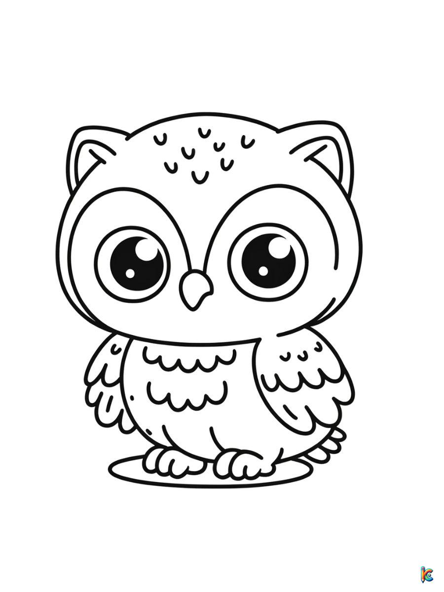 baby owl coloring pages for kids