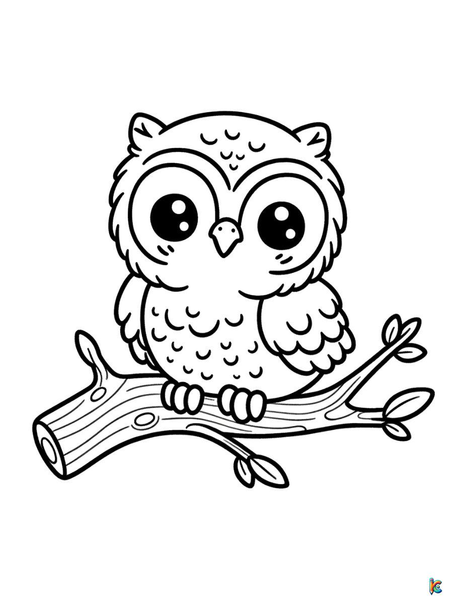 baby owl coloring pages printable