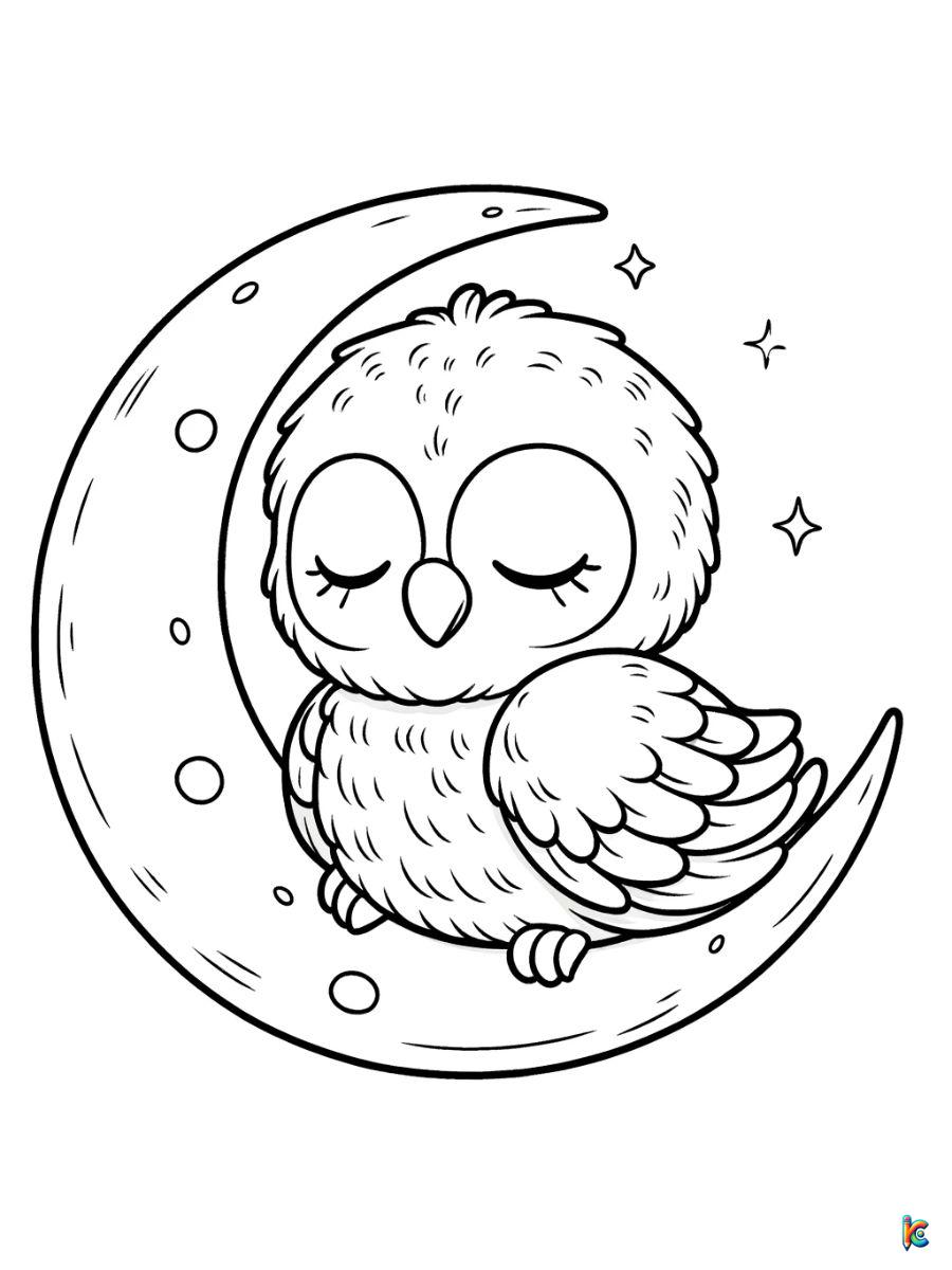 baby owl coloring pages to print