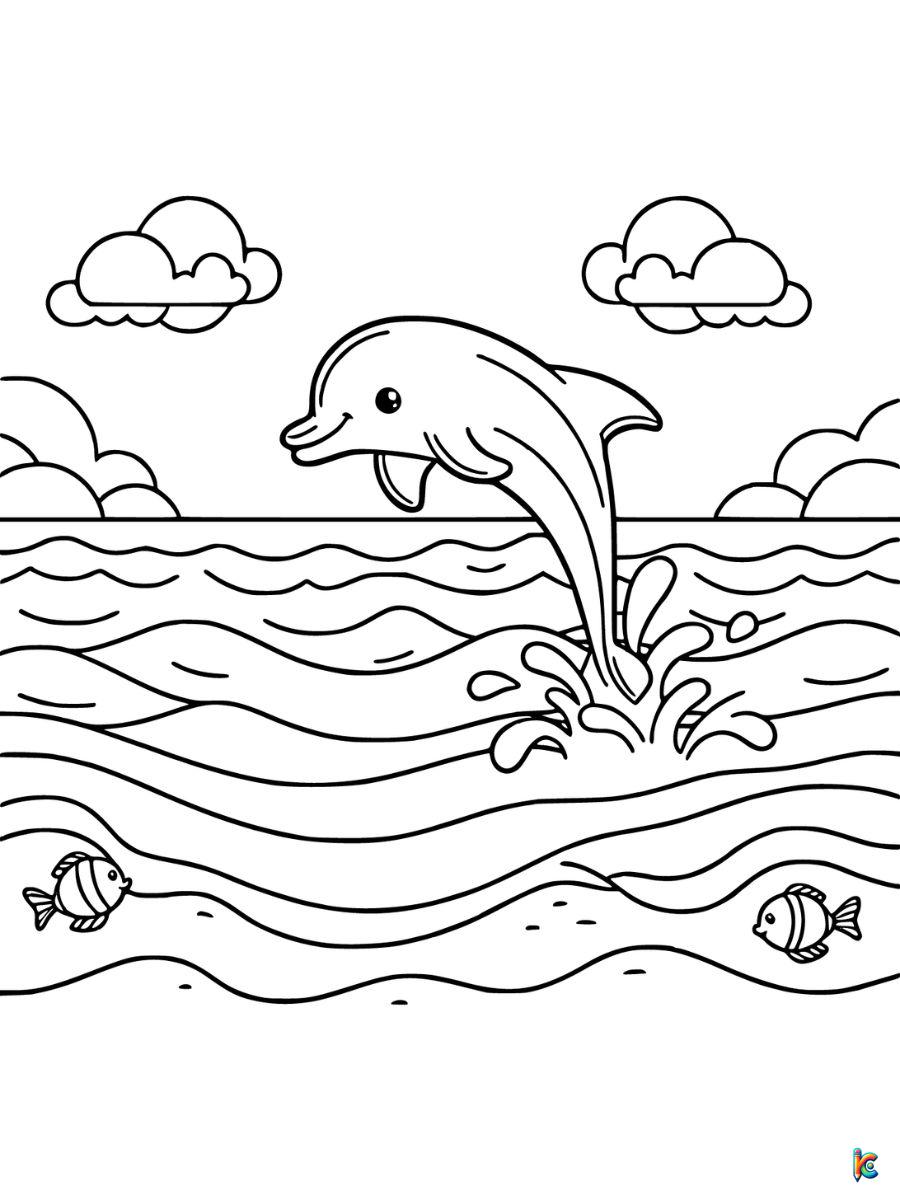 beach landscape coloring pages