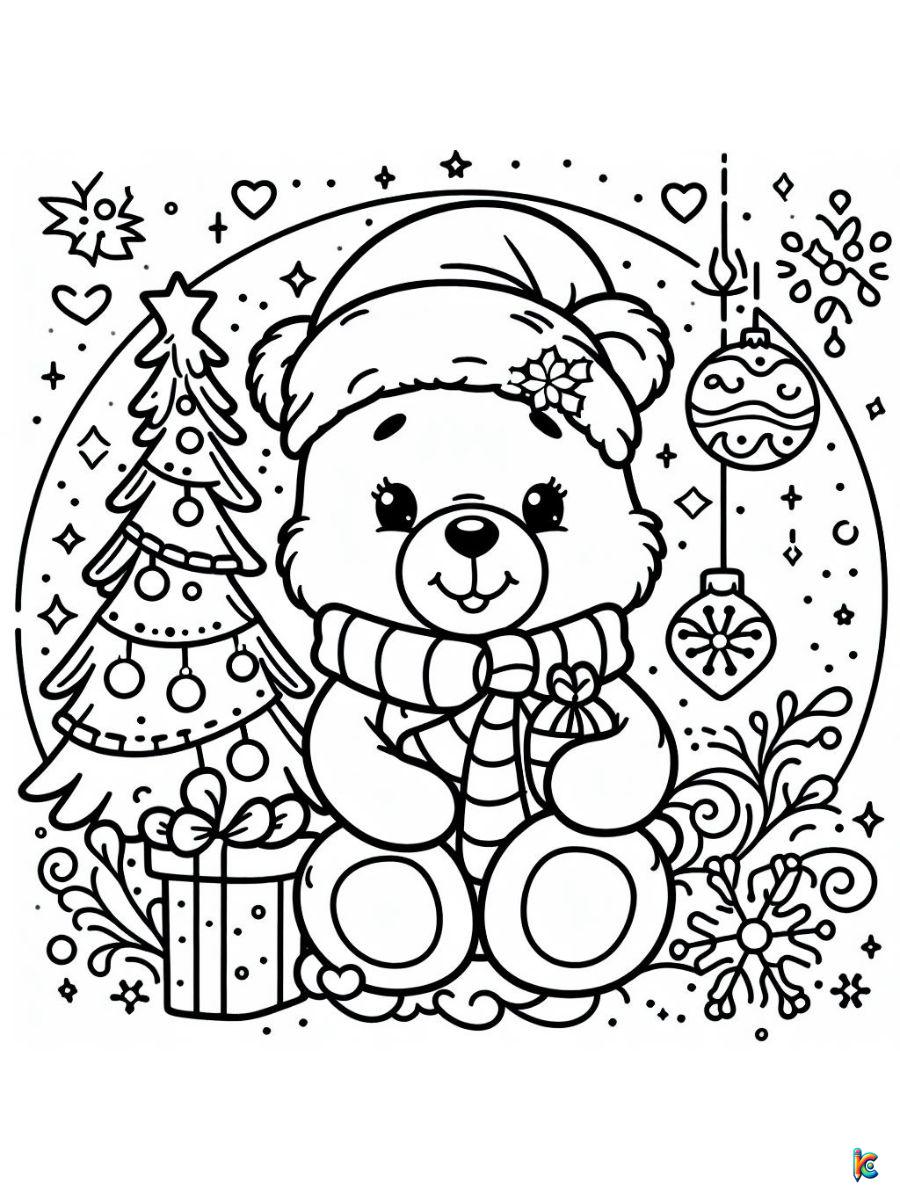 care bear christmas coloring pages free