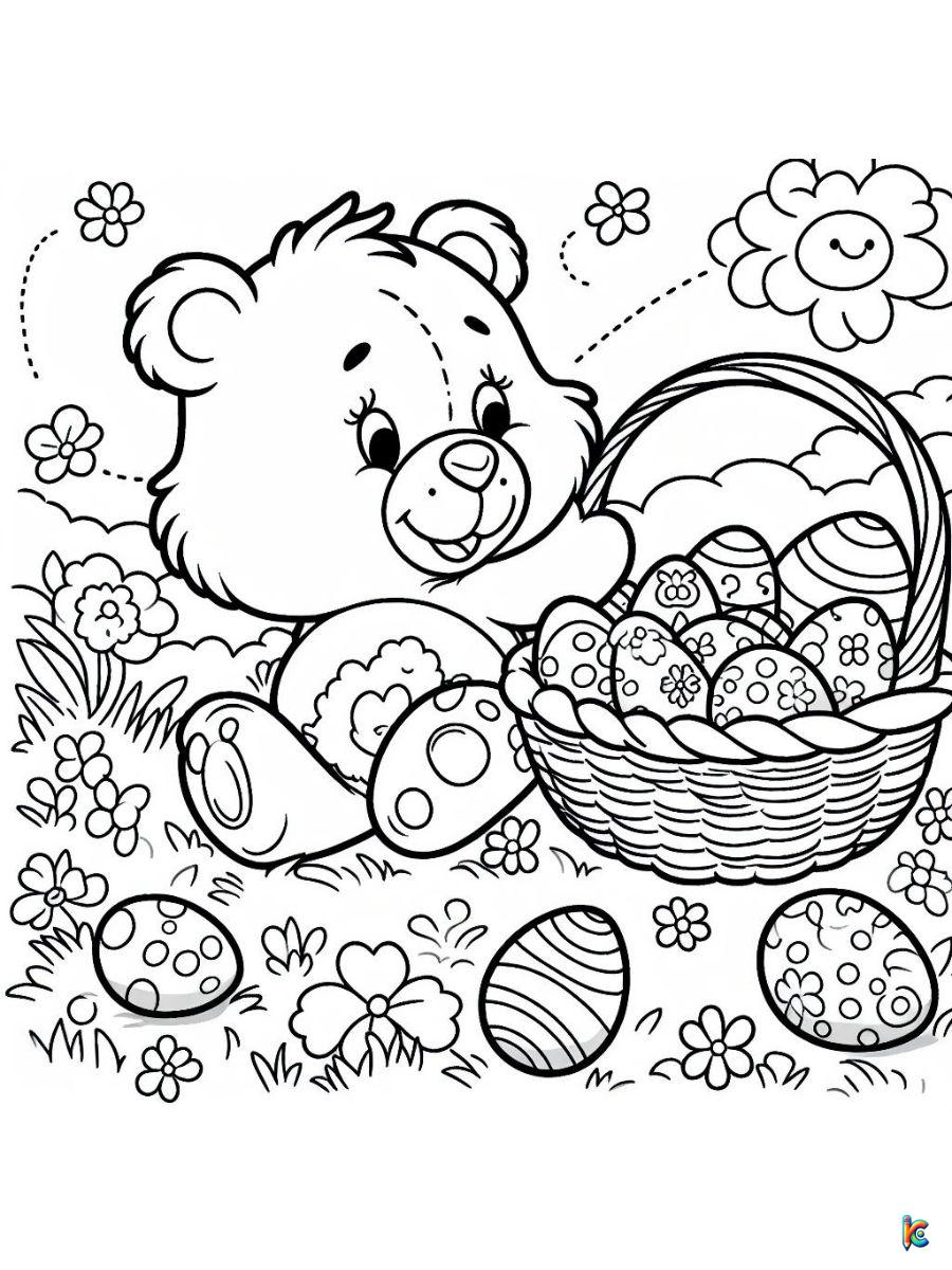 care bear easter coloring page