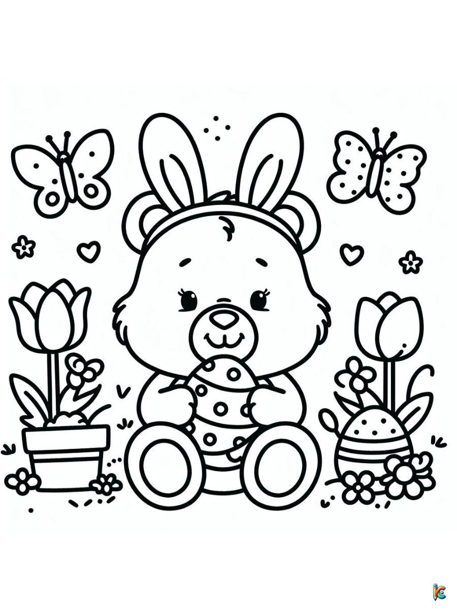 care bear easter coloring pages to print