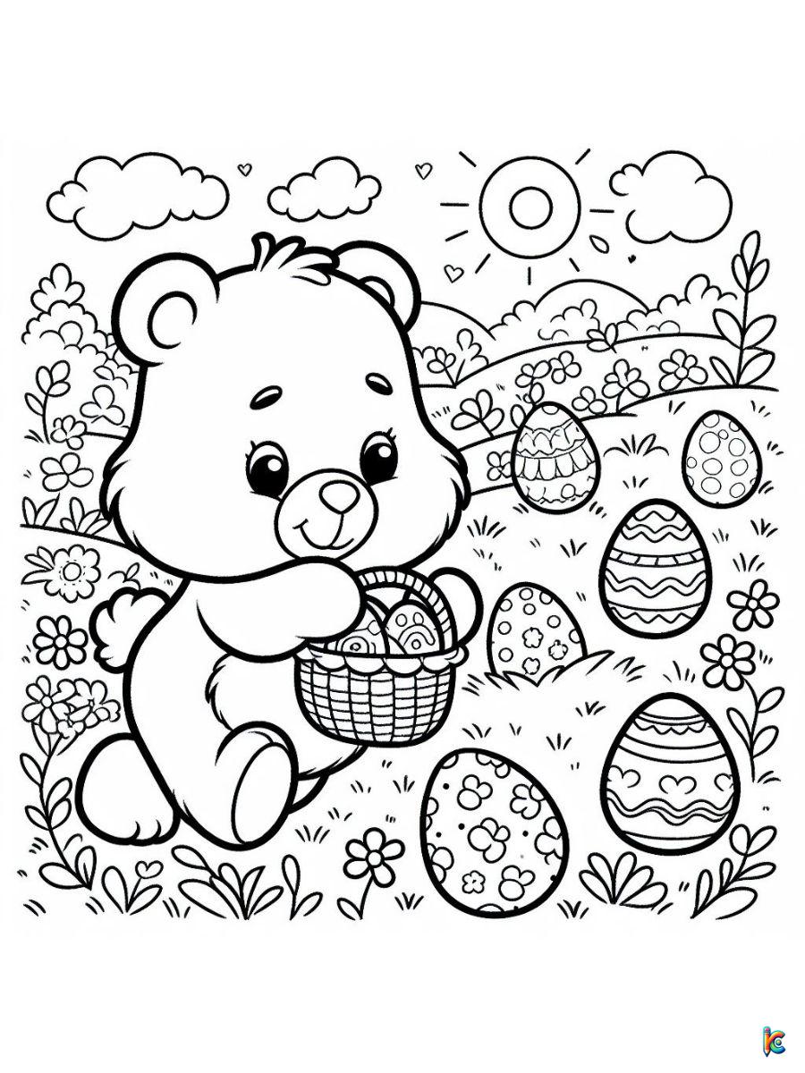 care bear easter coloring pages