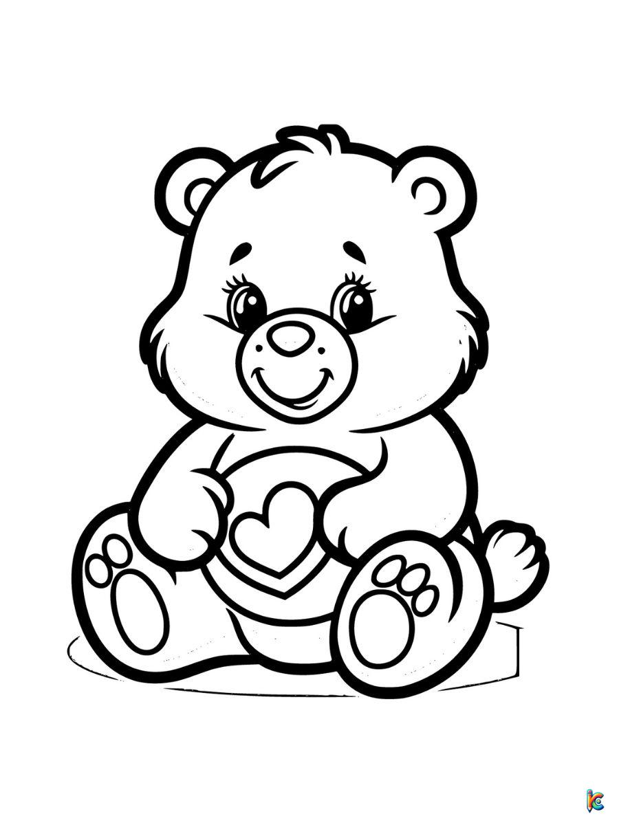 care bears coloring pages cheer bear