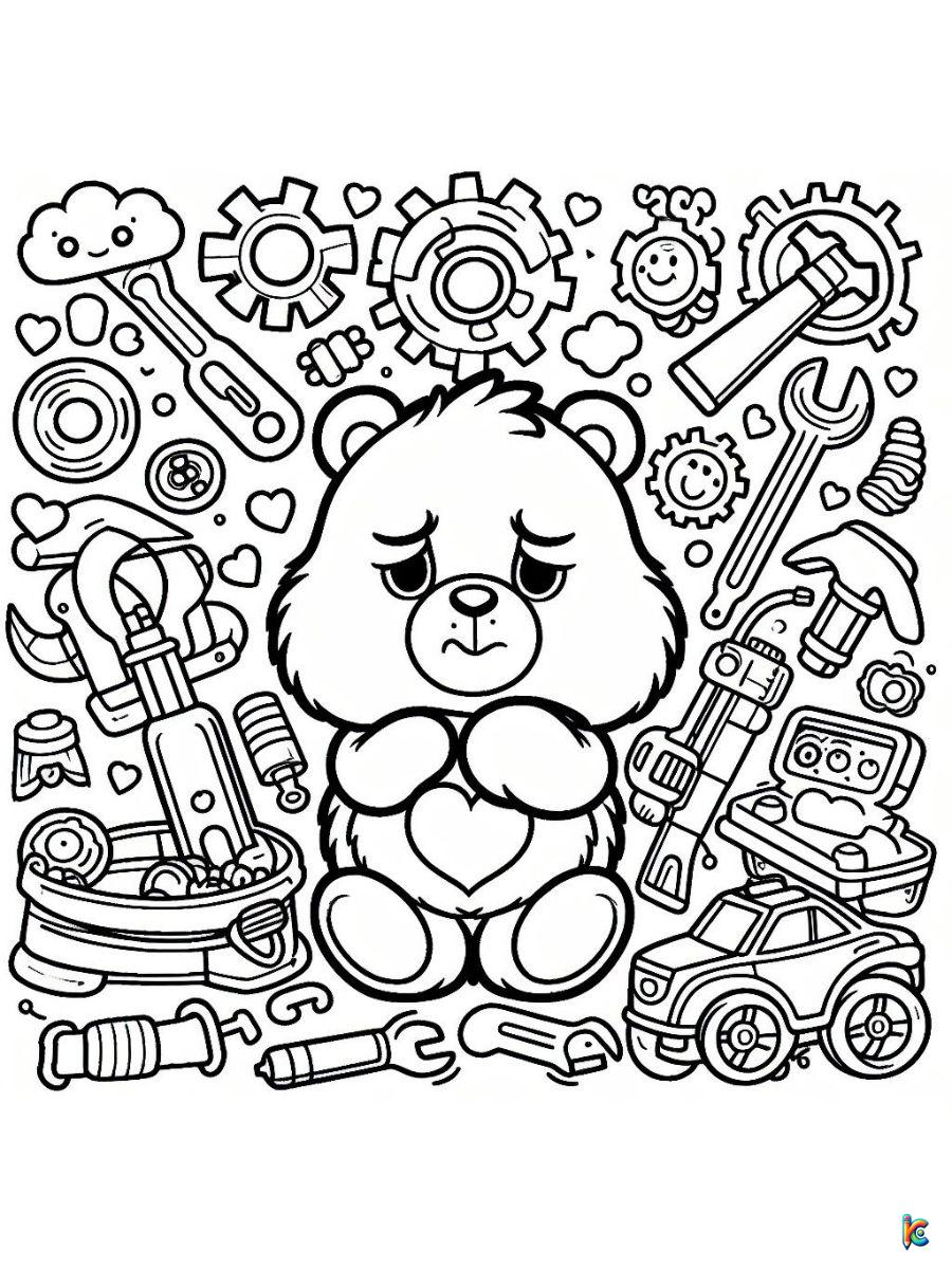 care bears coloring pages grumpy