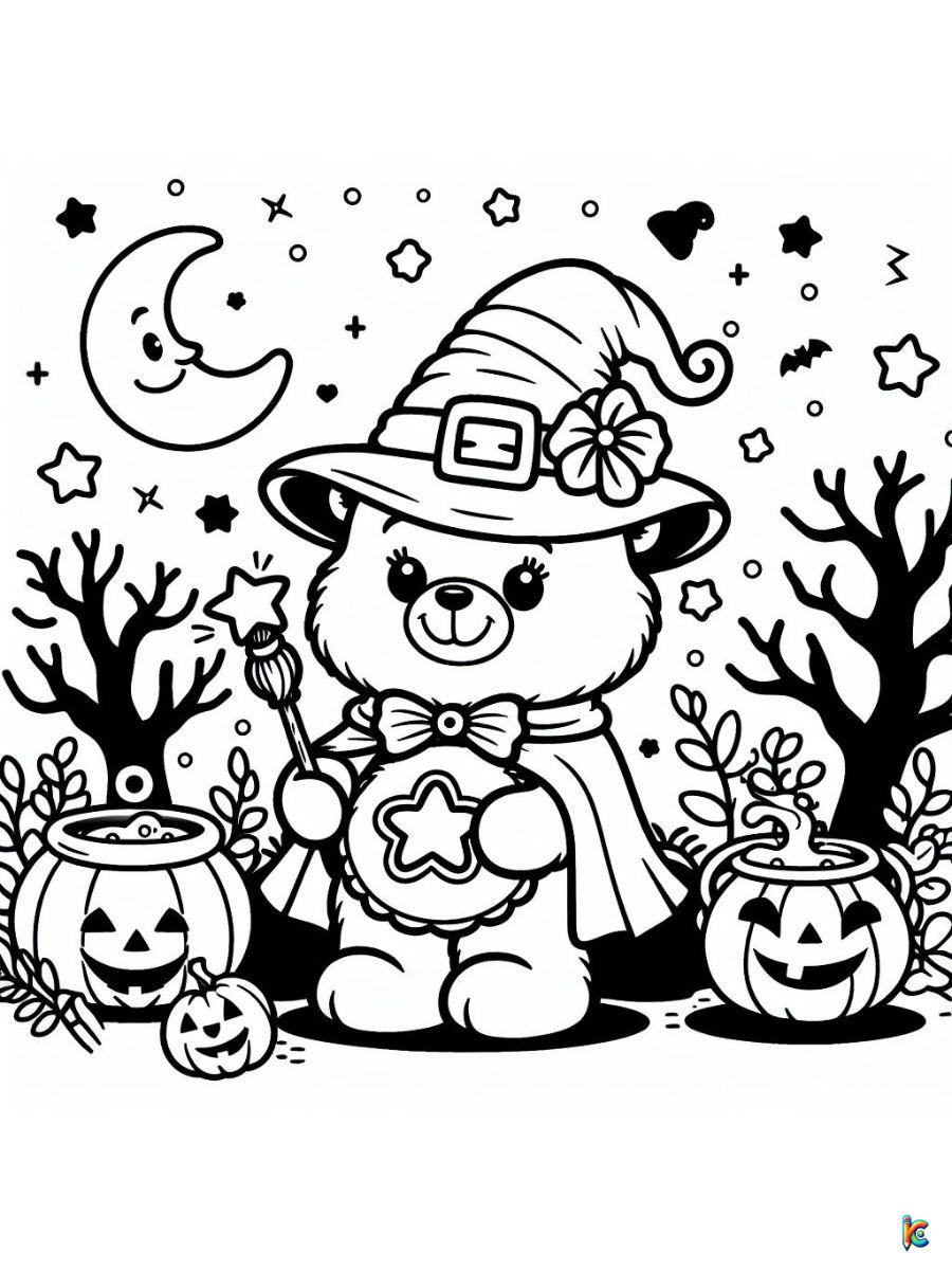 care bears halloween coloring pages printable