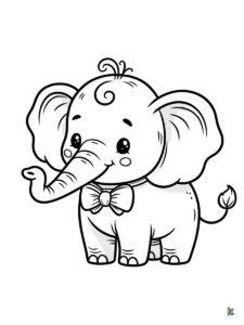 Elephant Coloring Pages – ColoringPagesKC