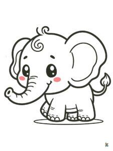 Elephant Coloring Pages – ColoringPagesKC