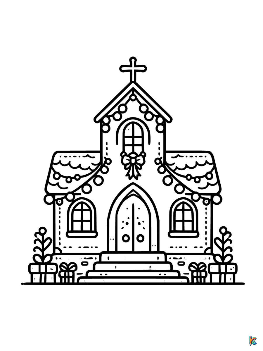 christmas church coloring pages for kids