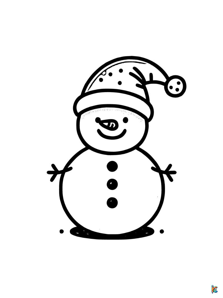 christmas snowman coloring pages for kids