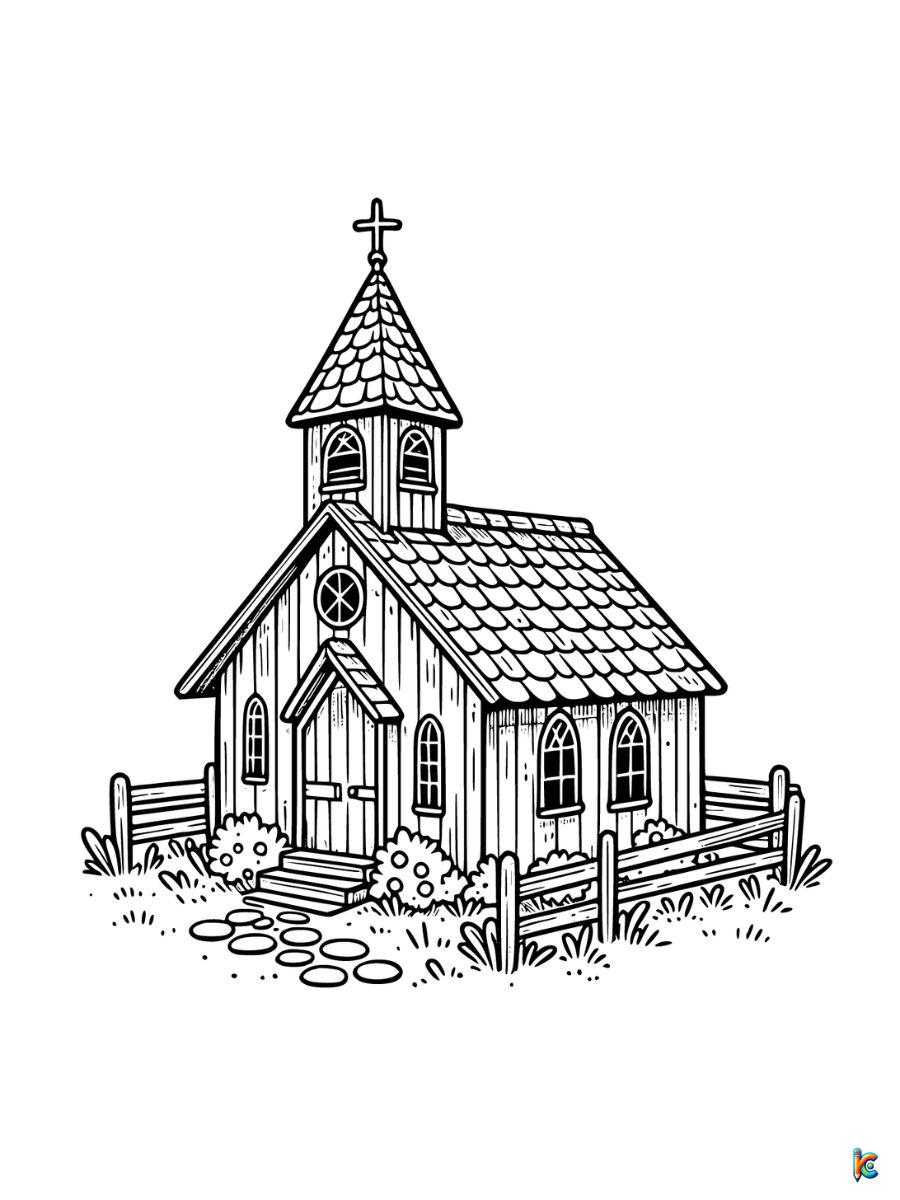 church coloring pages free printable
