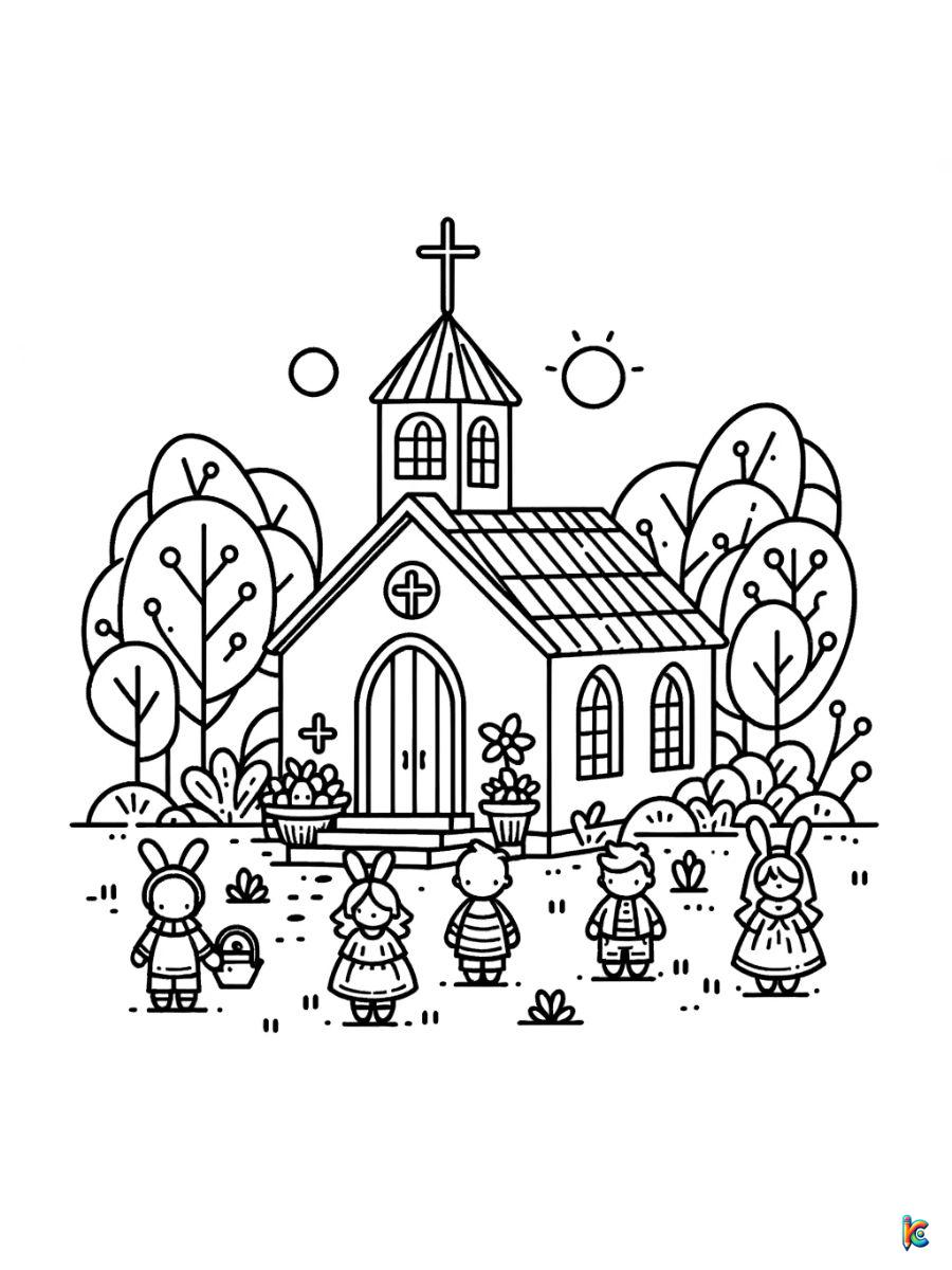 church easter coloring page