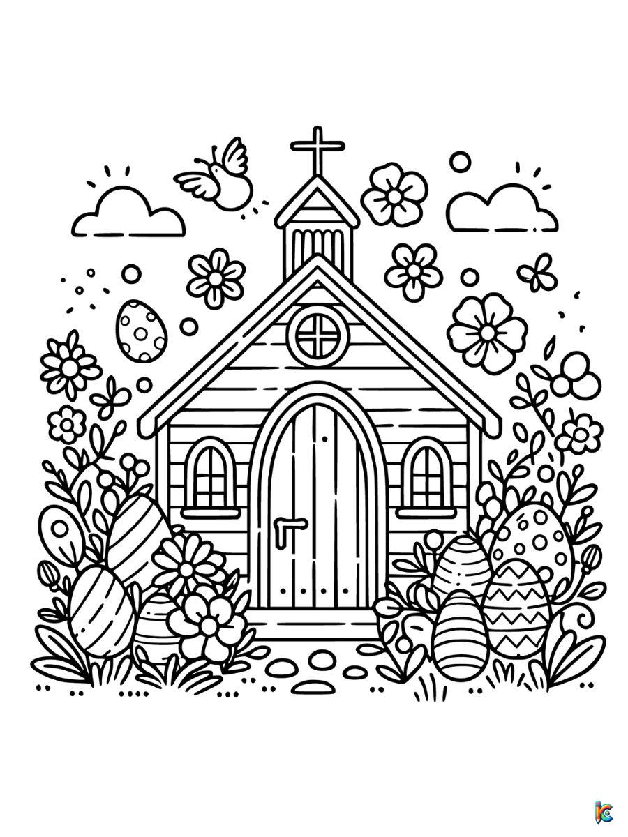 church easter coloring pages free