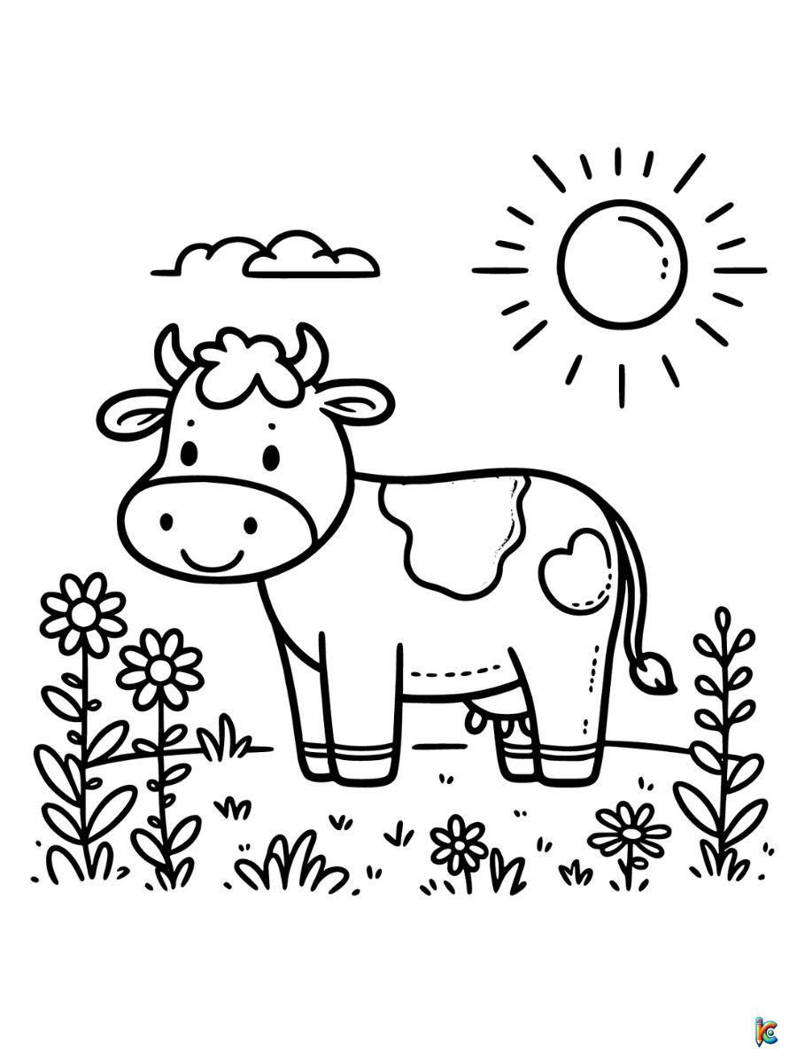 coloring pages cows